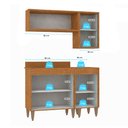 Ver imagem 4 de Kit Cozinha Modulada Paris 6 Portas com Balcão para Cooktop Freijó/Branco