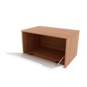Ver imagem 5 de Balcão P/ Banheiro Suspenso Bn3646 S/ Cuba C/ 1 Porta 60cm Amêndoa/branco - Tecno Mobili