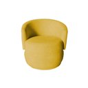 Ver imagem 6 de Kit Namoradeira + 2 Poltronas Decorativa Beatriz Orgânica Couro Amarelo