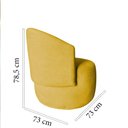Ver mais imagens de Kit Namoradeira + 2 Poltronas Decorativa Beatriz Orgânica Couro Amarelo