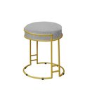 Ver imagem 1 de Puff Decorativo Sarah Sala e Recepção Metal Dourado Veludo