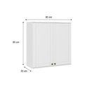 Ver imagem 3 de Armário Aéreo P/ Cozinha Bella 2602 C/ 2 Portas 80cm Branco - Carraro