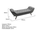 Ver imagem 3 de Recamier Divã Odessa P04 195 cm Suede - ADJ Decor - Cinza TCA 940