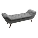 Ver imagem 1 de Recamier Divã Odessa P04 195 cm Suede - ADJ Decor - Cinza TCA 940