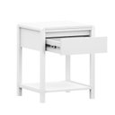 Ver imagem 4 de Mesa de Cabeceira em Madeira Maciça 1 Gaveta Modena Branco