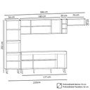 Ver imagem 4 de Armário de Cozinha Modulada 5 Peças CP16 Balcão sem Tampo Castanho/Cinza - Lumil Lumil Móveis