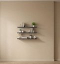 Ver imagem 2 de Kit 3 Prateleiras 60x20cm em Mdp com Suporte Invisível Preto