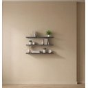 Ver imagem 2 de Kit 3 Prateleiras 60x20cm em Mdp com Suporte Invisível Preto