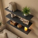 Ver imagem 5 de Kit 3 Prateleiras 60x20cm em Mdp com Suporte Invisível Preto