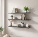 Ver imagem 3 de Kit 3 Prateleiras 60x20cm em Mdp com Suporte Invisível Preto