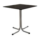 Ver imagem 1 de Mesa de Jantar Quadrada 70cm Cinza Tampo Madeira Preto