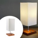 Ver imagem 2 de Abajur Luminaria de Mesa Quadrado e Interruptor Ref 49 Decoração Casa Sala Quarto Escritório Moveis
