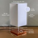 Ver imagem 3 de Abajur Luminaria de Mesa Quadrado e Interruptor Ref 49 Decoração Casa Sala Quarto Escritório Moveis