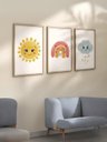 Ver imagem 1 de Kit 3 Quadros Decorativos Infantil Arco Iris No9
