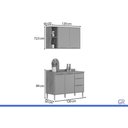 Ver imagem 3 de Cozinha Completa 2 Peças Plena CZ471 Cinamon/Nude Demóbile