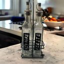 Ver imagem 6 de Conjunto Galheteiro para Azeite e Vinagre 2 Garrafas com Suporte 270ml em Casa Tem
