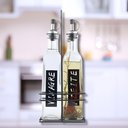 Ver imagem 2 de Conjunto Galheteiro para Azeite e Vinagre 2 Garrafas com Suporte 270ml em Casa Tem