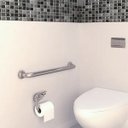 Ver imagem 3 de Barra Alça Apoio 80cm Inox Kit 5 Uni Suporte Anti Queda Idoso Cadeirante Deficiente Banheiro Box Cor