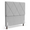 Ver imagem 1 de Cabeceira Cama Box Casal Queen Size Mel 160cm com Frame Linho Cinza Claro - Desk Design