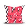 Kit Capa para Almofada Vermelha Estampada Gratidão para Quarto 4 Unidades 45cm x 45cm com zíper - 3