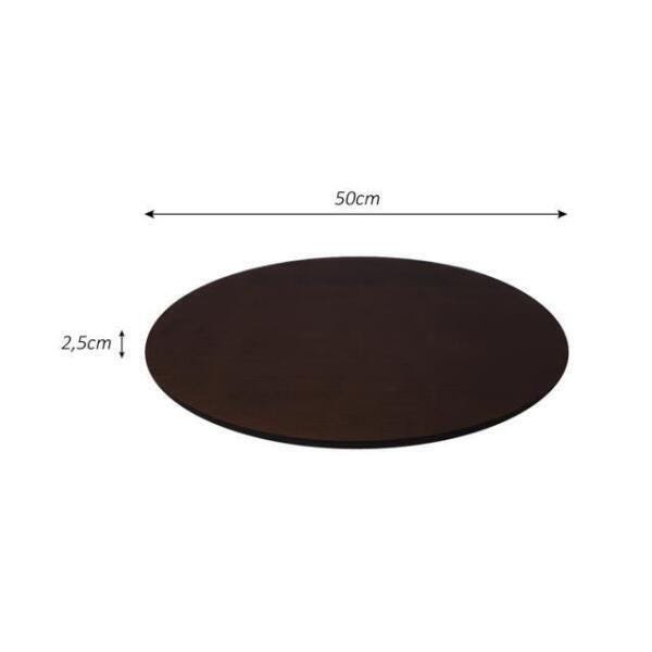 Prato Giratório Decorativo Para Cozinha 50 Cm Tabaco - 3