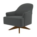 Ver imagem 7 de Poltrona Giratória 73cm Epic Veludo Cinza - Sallar Home