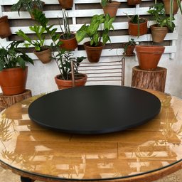 Prato Giratório para Servir na Mesa de Jantar 70 Cm - Preto - 4