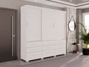 Ver imagem 6 de Guarda-roupa New Star 3 Portas 9 Gavetas 1,80 Salleto Branco