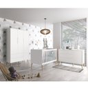 Ver imagem 2 de Quarto Infantil Theo 3 portas Branco Fosco com Pés Madeira Natural - Reller Móveis