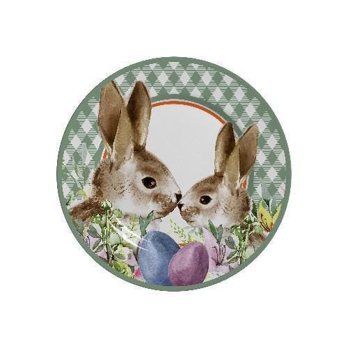 Prato Sobremesa Dois Coelhos Bunny Com 8 Peças 1º Linha