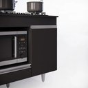 Ver imagem 5 de Balcão Multiuso para Cooktop 4 Bocas Georgia Preto - Lumil Móveis