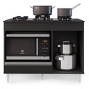 Ver imagem 2 de Balcão Multiuso para Cooktop 4 Bocas Georgia Preto - Lumil Móveis