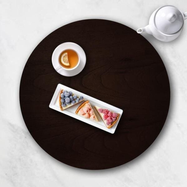 Prato Giratório Para Servir Na Mesa 90 Cm - Tabaco - 3