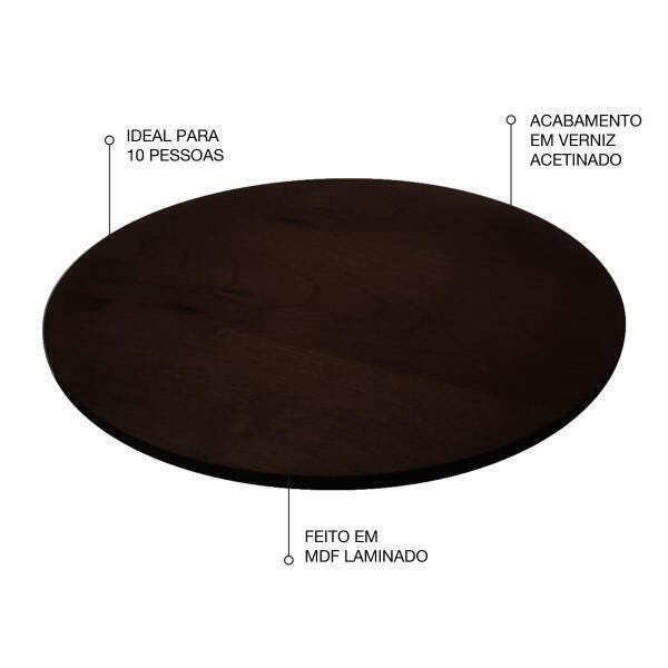 Prato Giratório Para Servir Na Mesa 90 Cm - Tabaco - 9
