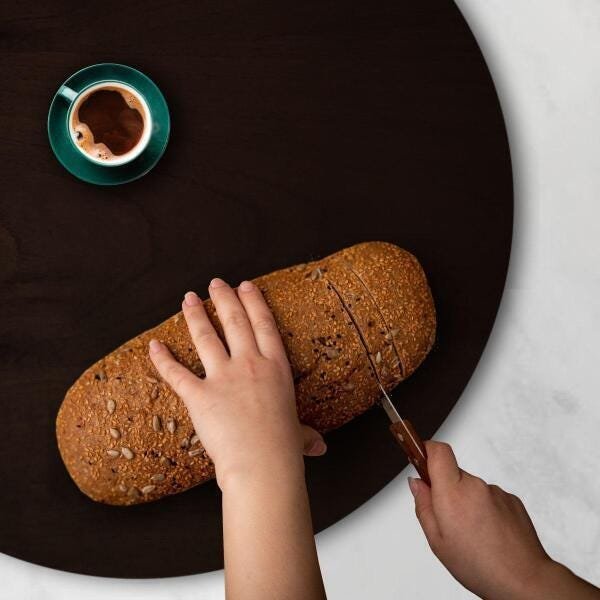 Prato Giratório Para Servir Na Mesa 90 Cm - Tabaco - 6