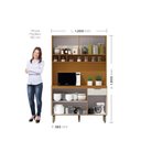 Ver imagem 4 de Armário de Cozinha 5 Portas e 1 Gaveta Liz Marrom/Cinamomo/Off White