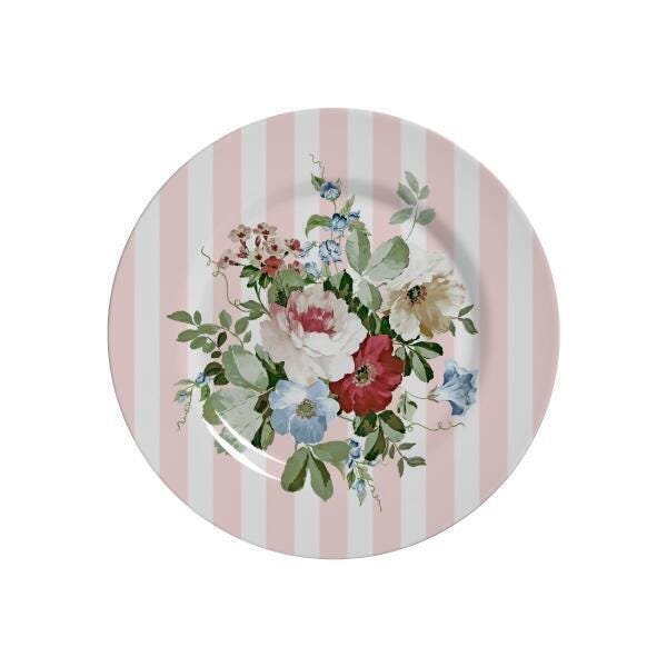 Prato De Parede Decorativo Buquê Ø20Cm Acompanha Suporte - 1