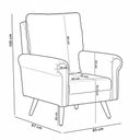 Ver imagem 5 de Poltrona de Amamentação Fixa Pés Manu Encanto D02 Bouclê Off White C-200 - Lyam Decor