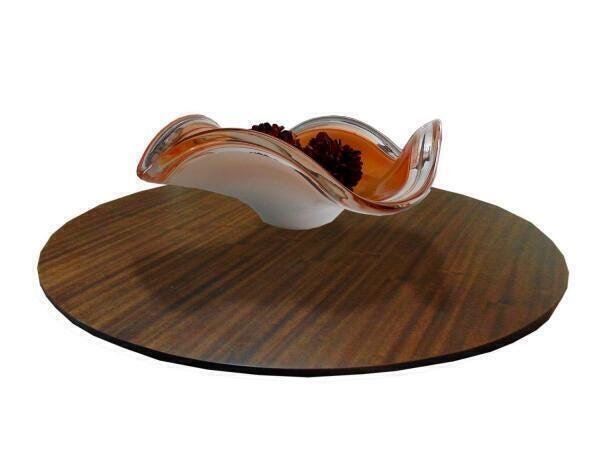 Prato Giratório Decorativo Mesa Sala De Jantar 60Cm Castanho - 1