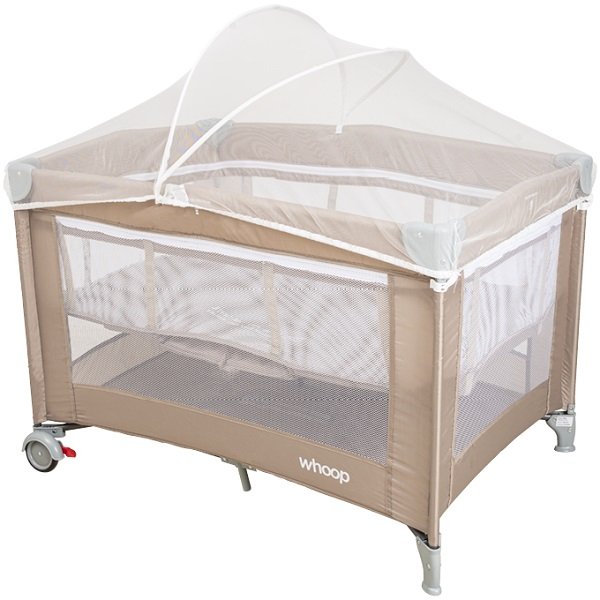 Berço Portatil Cercado BLISS com Mosquiteiro Kiddo CAPPUCCINO
