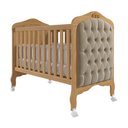 Ver imagem 5 de Jogo de Quarto Infantil Cômoda Encanto e Berço Harmonia Nature/branco com Capitonê - Permóbili