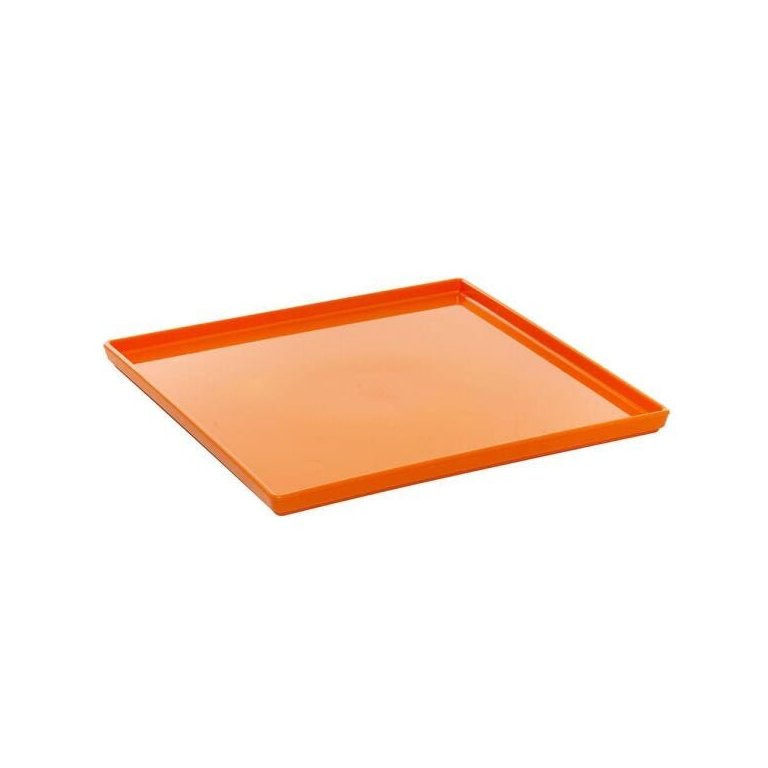 Prato Square Vemplast 27X27 Tropical Polipropileno Laranja