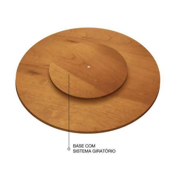 Prato Decorativo Giratório Para Mesa 60 Cm Mel - Marrom - 2