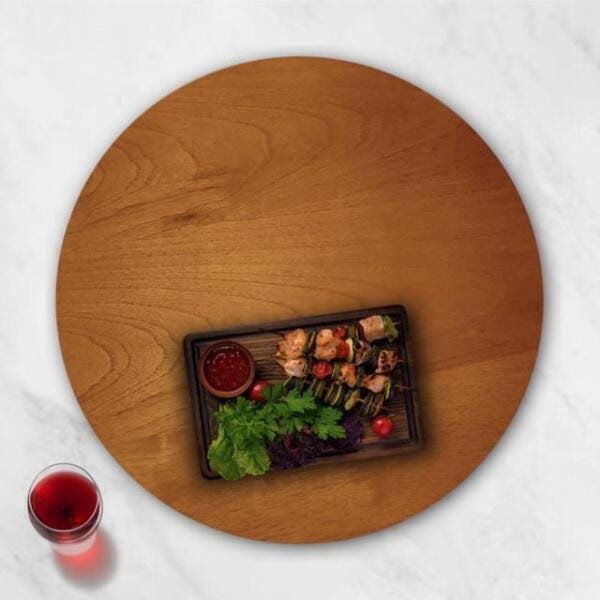 Prato Decorativo Giratório Para Mesa 60 Cm Mel - Marrom - 6