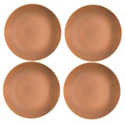 Kit 4 Pratos Raso Cerâmica Corona 26Cm Esmalte Terracota Yoi - 1