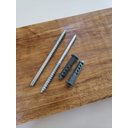 Ver imagem 3 de Kit 3 Prateleiras Madeira Rustica Imbuia 60x15cm com Suporte Invisivel