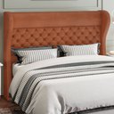 Ver imagem 2 de Cabeceira Cama Box King 195 Cm P05 Madrid Couríssimo Camel - Lyam Decor