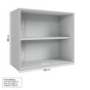 Ver imagem 4 de Armário Aéreo Planejado 2 Portas 70cm Nara CabeCasa MadeiraOriginals Cinza