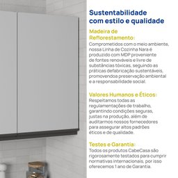 Armário Aéreo 2 Portas 70cm Nara CabeCasa MadeiraMadeira - 7
