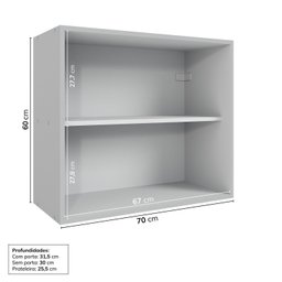 Armário Aéreo 2 Portas 70cm Nara CabeCasa MadeiraMadeira - 4